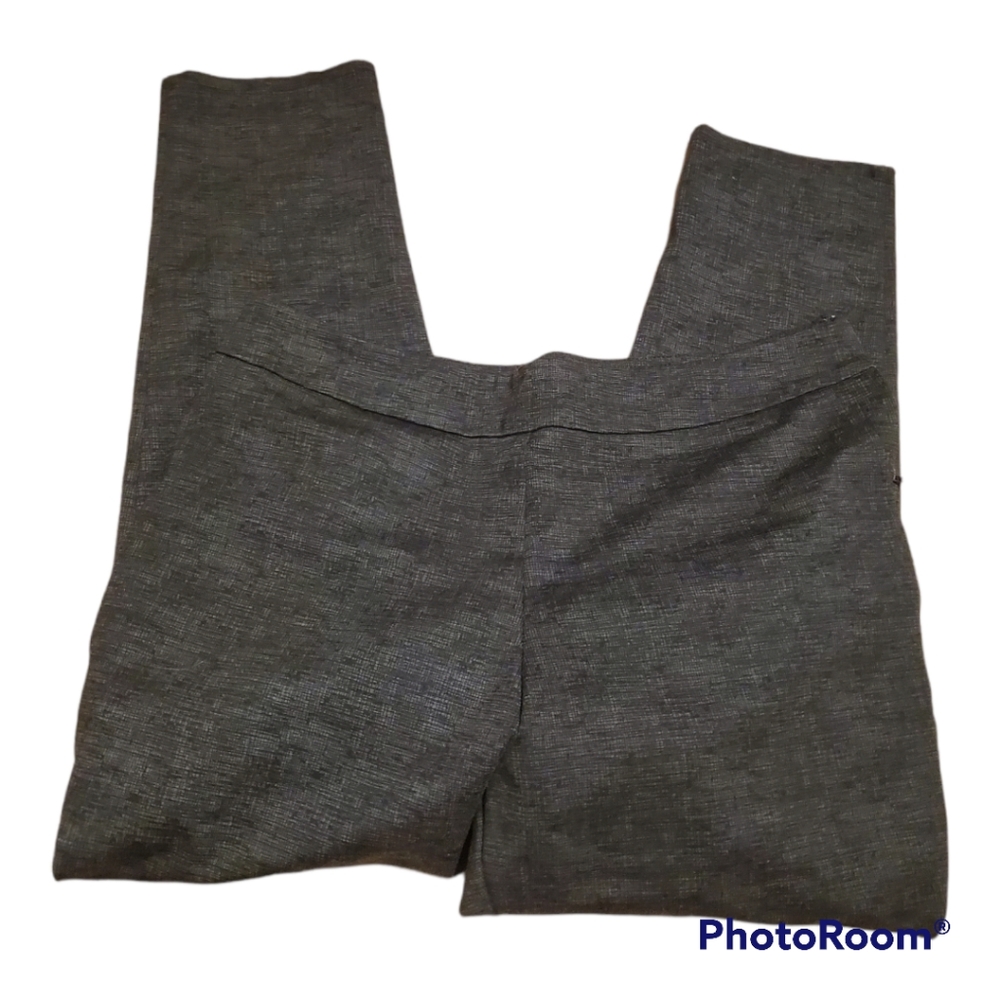 Styled by Joe Zee heathered black side zipper pants size 16